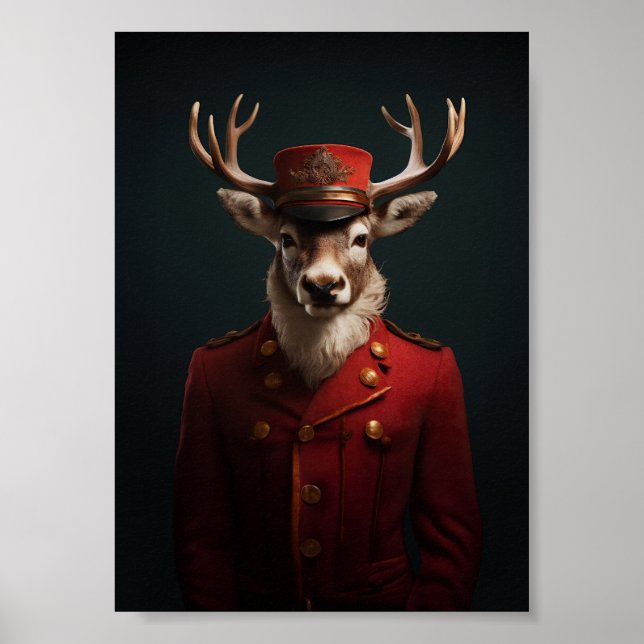 Santa Reindeer Poster (Front)