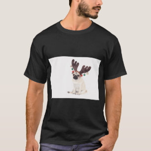 Santa Reindeer Pug T-Shirt