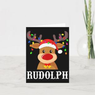 Santa Reindeer Rudolph Xmas Group Costume  Card