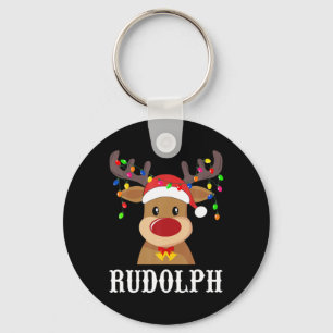 Santa Reindeer Rudolph Xmas Group Costume  Key Ring