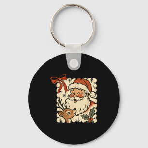 Santa Reindeer Rudolph Xmas Holiday Merry Christma Key Ring