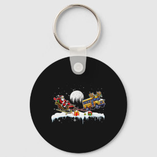Santa Reindeer School Bus Christmas Driver Team Lo Key Ring