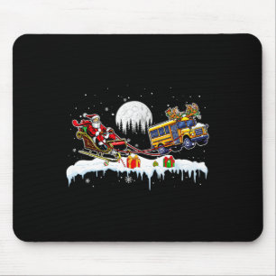Santa Reindeer School Bus Christmas Driver Team Lo Mouse Mat
