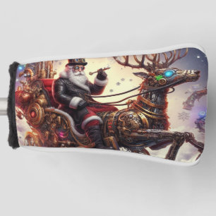 Santa/Reindeer steampunk Christmas/winter Golf Head Cover