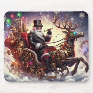 Santa/Reindeer steampunk Christmas/winter Mouse Mat