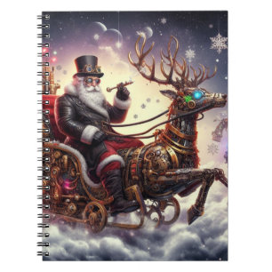 Santa/Reindeer steampunk Christmas/winter Notebook