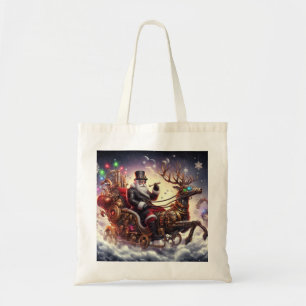 Santa/Reindeer steampunk Christmas/winter Tote Bag