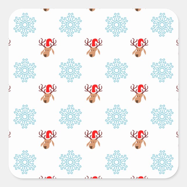 santa reindeer stickers (Front)