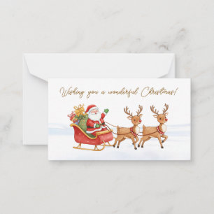 Santa Reindeers Christmas Card