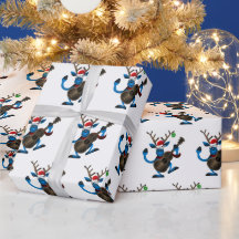 Santa reinder playing guitar