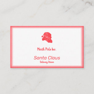Santa Retro Silhouette Business Card