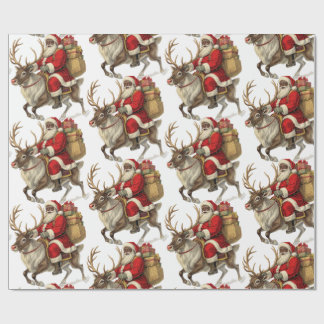 Santa Return Address Label  Wrapping Paper