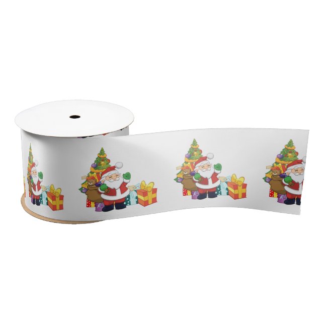 Santa Ribbon Satin Ribbon (Spool)