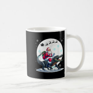 Santa Riding Alligator Christmas Moon Matching Kid Coffee Mug