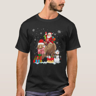 Santa Riding Bear Christmas Pajama Family Matching T-Shirt