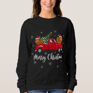 Santa Riding Christmas Tree Truck Chow Chow Dog Ch Sweatshirt