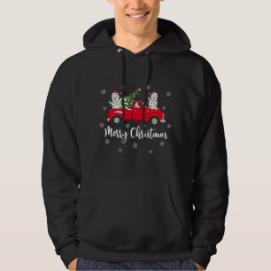 Santa Riding Christmas Tree Truck Westie Dog Chris Hoodie