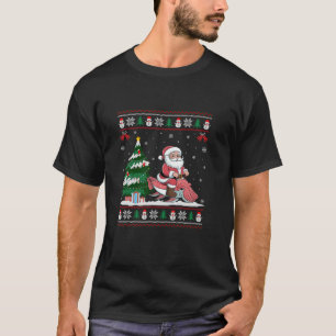 Santa Riding Cuttlefish Tree Lighting Christmas Pa T-Shirt