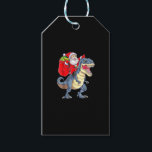 Santa Riding Dinosaur T Rex Christmas Boys Men Xma Gift Tags<br><div class="desc">This is a great gift for your family,  friends during Hanukkah holiday. They will be happy to receive this gift from you during Hanukkah holiday.</div>