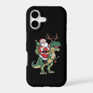 Santa Riding Dinosaur T-Rex Christmas Xmas Squad