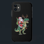 Santa Riding Dinosaur T-Rex Christmas Xmas Squad iPhone 11 Case<br><div class="desc">Santa Riding Dinosaur T-Rex Christmas Xmas Squad</div>