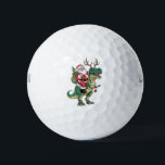 Santa Riding Dinosaur T-Rex Christmas Xmas Squad Golf Balls<br><div class="desc">Santa Riding Dinosaur T-Rex Christmas Xmas Squad</div>