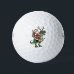Santa Riding Dinosaur T-Rex Christmas Xmas Squad Golf Balls<br><div class="desc">Santa Riding Dinosaur T-Rex Christmas Xmas Squad</div>