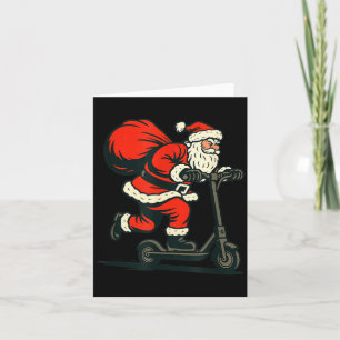 Santa Riding Electric Scooter  Card