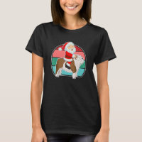 Santa Riding English Bulldog Christmas PJs Xmas Pa