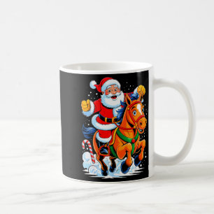 Santa Riding Horse Funny Equestrian Christmas Xmas Coffee Mug