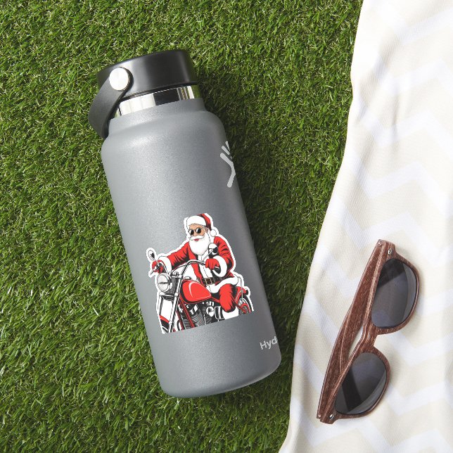 Santa Riding Motorcycle (HydroFlask Insitu)