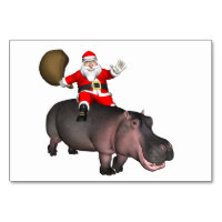 Santa Riding On Hippo