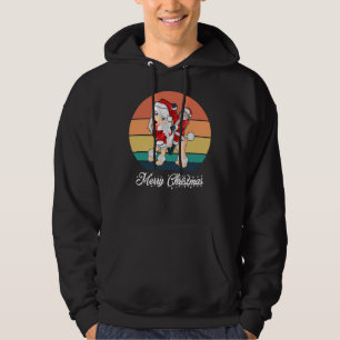 Santa Riding Poodle Christmas Cute Poodle Xmas Pre Hoodie