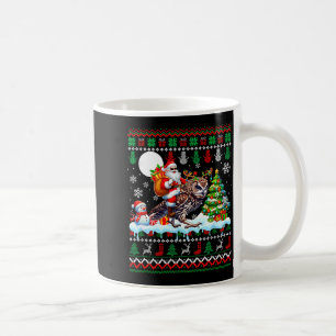 Santa Riding Reindeer Owl Sweater Xmas Tree Snowma Coffee Mug