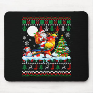 Santa Riding Reindeer Sun Conure Sweater Xmas Tree Mouse Mat