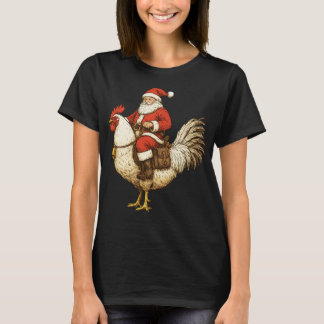 santa riding rooster T-Shirt