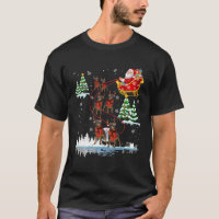 Santa Riding Rottweiler Reindeer Christmas Pajama