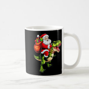 Santa Riding T Rex Christmas Funny Xmas Kids Boys Coffee Mug