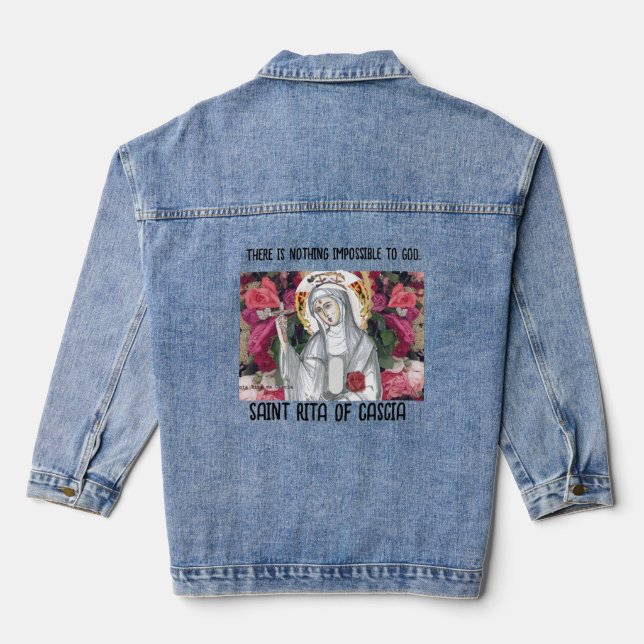 Santa Rita de Cascia Denim Jacket (Back)