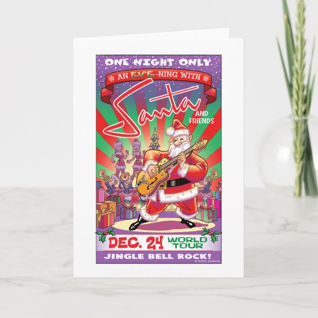 Santa Rocks! Holiday Card (Front)