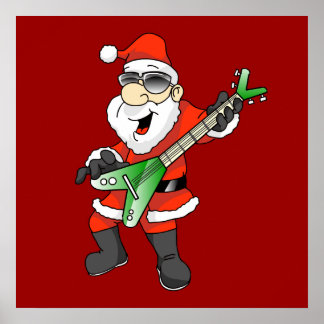 Santa Rocks Poster