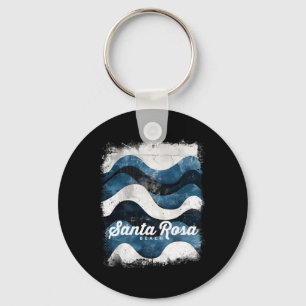 Santa Rosa Beach Fl Florida Vintage Surfing Ocean Key Ring