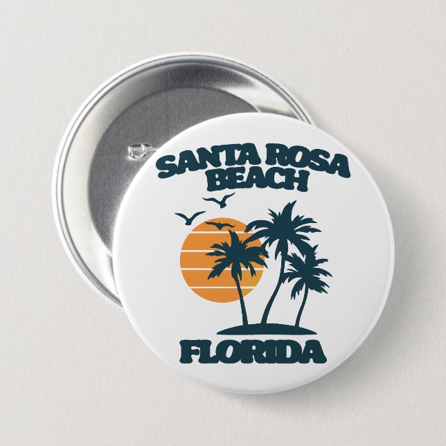 Santa Rosa Beach Florida  7.5 Cm Round Badge (Front & Back)