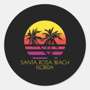 Santa Rosa Beach Florida Classic Round Sticker
