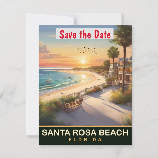 Santa Rosa Beach, Florida Save The Date (Front)