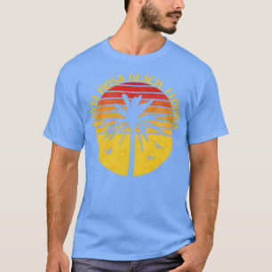 Santa Rosa Beach Florida Tropical Palm Tree Seagul T-Shirt