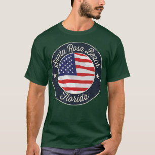 Santa Rosa Beach Patriotic Florida Souvenir T-Shirt
