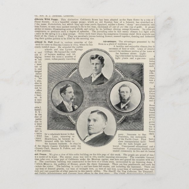 Santa Rosa, California 3 Postcard (Front)