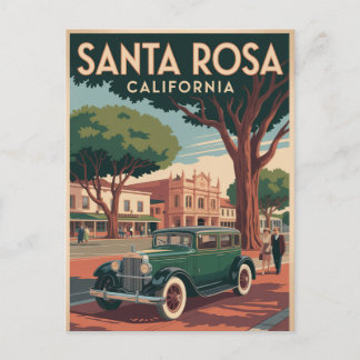 Santa Rosa California Holiday Postcard