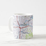 Santa Rosa, California Map Coffee Mug<br><div class="desc">Santa Rosa, California in Sonoma wine country. You can reposition this image to show a different portion of Santa Rosa if you wish.</div>